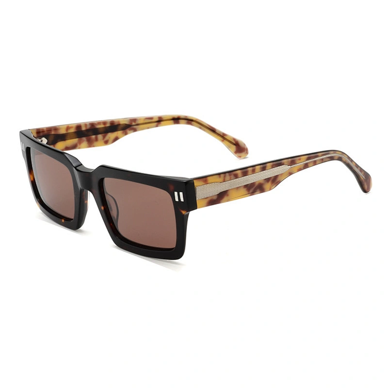 Quadratische Acetat-Sonnenbrille, trendiges Brillenmodell